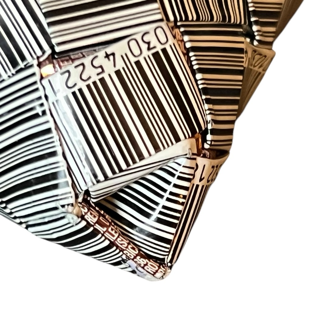 Nahui Olin Bar Code Wrapper Bag With Red Handles - image 7